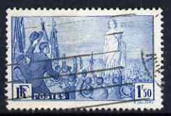 France 1936 Universal Peace 1f50 used SG 561, stamps on , stamps on  stamps on france 1936 universal peace 1f50 used sg 561