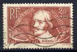 France 1936 Jacques Callot 20c + 10c used SG 563, stamps on , stamps on  stamps on france 1936 jacques callot 20c + 10c used sg 563