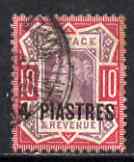 British Levant 1887-96 QV 4pi on 10d used SG 6, stamps on , stamps on  stamps on , stamps on  stamps on  qv , stamps on  stamps on 