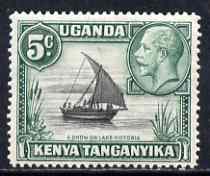 Kenya, Uganda & Tanganyika 1935-37 Dhow KG5 5c (Die I) unmounted mint SG111, stamps on , stamps on  kg5 , stamps on 