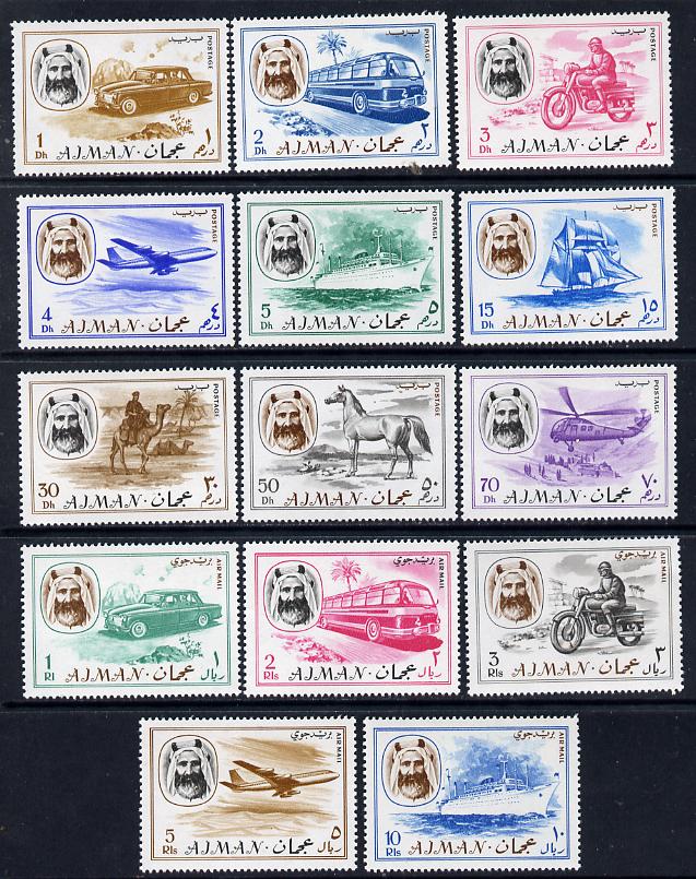 Ajman 1967 Transport perf set of 14 unmounted mint (Mi 127-140) SG 135-48*