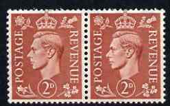 Great Britain 1950-52 KG6 2d bright red-brown wmk sideways unmounted mint with good perfs, SG spec Q12b (shade 2), stamps on , stamps on  kg6 , stamps on 