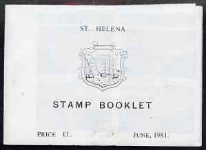 St Helena 1981 Booklet Â£1 white cover stapled at side SG SB4, stamps on xxx