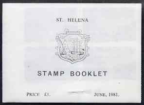 St Helena 1981 Booklet Â£1 white cover stapled at bottom SG SB4, stamps on , stamps on  stamps on booklet - st helena 1981 booklet \a31 white cover stapled at bottom sg sb4