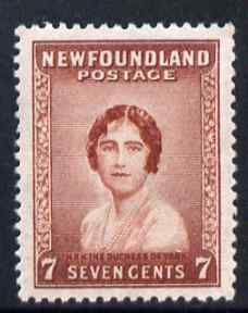 Newfoundland 1932-38 Queen Mother 7c unmounted mint SG 226, stamps on , stamps on  stamps on royalty, stamps on  stamps on queen mother