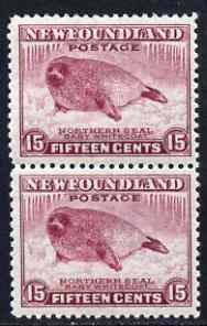 Newfoundland 1941-44 KG6 Seal 15c claret unmounted mint SG 285, stamps on , stamps on  kg6 , stamps on 