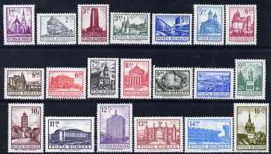 Rumania 1972 definitive set of 20 (Buildings & Monuments) unmounted mint SG 3929-47, stamps on 
