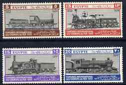 Egypt 1933 International Railway Congress set of 4 fine mounted mint, SG 189-92 , stamps on 