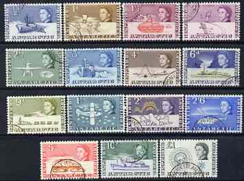 British Antarctic Territory 1963 original definitive set of 15 values 1/2d to \A31 fine cds used, SG 1-15 cat \A3125, stamps on 