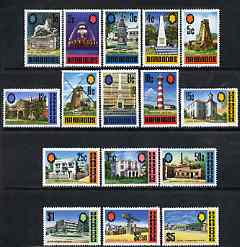 Barbados 1970-71 Pictorial definitive set complete 1c to $5 unmounted mint SG 399-414, stamps on 