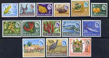 Southern Rhodesia 1964 Pictorial definitive set complete 1/2d to A31 unmounted mint SG 92-105, stamps on , stamps on  stamps on southern rhodesia 1964 pictorial definitive set complete 1/2d to \a31 unmounted mint sg 92-105