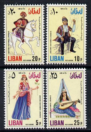 Lebanon 1973 Traditional Costumes set of 4 unmounted mint, SG 1140-43*, stamps on , stamps on  stamps on costumes