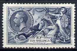 Great Britain 1934 re-engraved Seahorse 10s indigo well centred good perfs without gum & small surface rub, SG 452 cat £350 as mint, stamps on , stamps on  stamps on great britain 1934 re-engraved seahorse 10s indigo well centred good perfs without gum & small surface rub, stamps on  stamps on  sg 452 cat 350 as mint