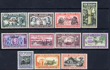 New Zealand 1940 Centenary Official set complete unmounted mint SG O141-51, stamps on 