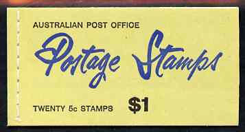 Australia 1967 $1 booklet (green cover stitched) complete and very fine, SG SB43, stamps on , stamps on  stamps on booklet - australia 1967 $1 booklet (green cover stitched) complete and very fine, stamps on  stamps on  sg sb43