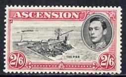 Ascension 1938-53 KG6 definitive 2s6d P13.5 fine mounted mint SG45, stamps on , stamps on  kg6 , stamps on 