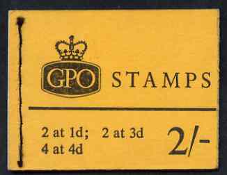 Great Britain 1959-65 Wilding Crowns phosphor 2s booklet (April 1966) complete SG N24p, stamps on , stamps on  stamps on booklet - great britain 1959-65 wilding crowns phosphor 2s booklet (april 1966) complete sg n24p