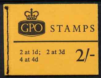 Great Britain 1967-68 Wilding Crowns phosphor 2s booklet (Mar 1968) complete SG N32p, stamps on 