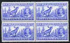 Newfoundland 1937 KG6 Coronation 7c Reindeer line perf 13.5 with Medallion Re-entry R4/6 fine mtd mint, stamps on , stamps on  stamps on , stamps on  stamps on  kg6 , stamps on  stamps on 