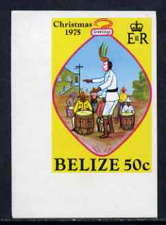 Belize 1975 Christmas 50c Dancer unmounted mint imperf corner single, as SG 437var, stamps on , stamps on  stamps on belize 1975 christmas 50c dancer unmounted mint imperf corner single, stamps on  stamps on  as sg 437var