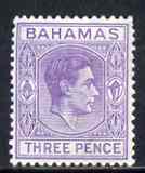 Bahamas 1938-52 KG6 3d violet unmounted mint, SG 154, stamps on , stamps on  kg6 , stamps on 