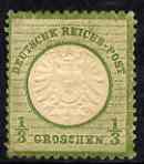 Germany 1872 Eagle 1/3g with good embossing fresh mtd mint but few minor tones, SG2, stamps on 