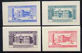 Lebanon 1944 2nd Anniversary of Independence D4PostageD5 set of 4 UNDENOMINATED colour trial Proofs in near issued colours on card (SG 265-68), stamps on , stamps on  stamps on lebanon 1944 2nd anniversary of independence \d4postage\d5 set of 4 undenominated colour trial proofs in near issued colours on card (sg 265-68)