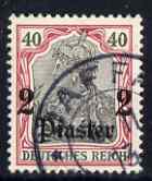 German PO's in Turkish Empire 1905 Germania 2pi on 40pf no wmk fine used SG 40, stamps on , stamps on  stamps on german po's in turkish empire 1905 germania 2pi on 40pf no wmk fine used sg 40