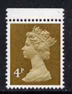 Great Britain 1971-99 Machin 4d ochre with phosphor omitted unmounted mint SG X861ey, stamps on 