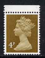 Great Britain 1971-99 Machin 4d ochre with phosphor omitted unmounted mint SG X861ey, stamps on , stamps on  stamps on great britain 1971-99 machin 4d ochre with phosphor omitted unmounted mint sg x861ey