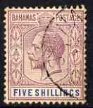 Bahamas 1921-37 KG5 5s Script fine used with cds cancel SG124
