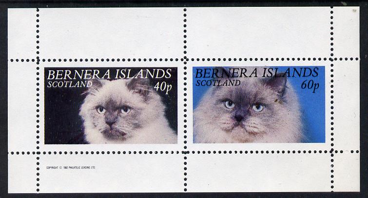 Bernera 1982 Cats perf  set of 2 values (40p & 60p) unmounted mint, stamps on animals   cats