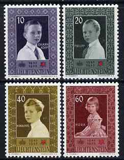 Liechtenstein 1955 Red Cross set of 4 unmounted mint SG 336-339, stamps on 