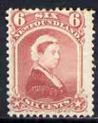 Newfoundland 1868-73 QV 6c rose mounted mint SG39, stamps on , stamps on  stamps on , stamps on  stamps on  qv , stamps on  stamps on 