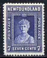 Newfoundland 1941-44 KG6 Queen Mary 7c (line perf 12.5) mounted mint SG 281, stamps on , stamps on  stamps on , stamps on  stamps on  kg6 , stamps on  stamps on 