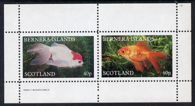 Bernera 1982 Ornamental Fish perf  set of 2 values (40p & 60p) unmounted mint, stamps on fish     marine-life