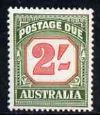 Australia 1958-60 Postage Due 2s very lightly mounted, SG D141, stamps on , stamps on  stamps on australia 1958-60 postage due 2s very lightly mounted, stamps on  stamps on  sg d141