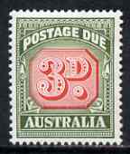 Australia 1958-60 Postage Due 3d very lightly mounted, SG D134, stamps on , stamps on  stamps on australia 1958-60 postage due 3d very lightly mounted, stamps on  stamps on  sg d134