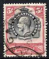 Kenya, Uganda & Tanganyika 1935-37 Nile Railway Bridge 5s fine cds used SG121 cat Â£27, stamps on 
