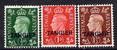 Morocco Agencies - Tangier 1937 KG6 definitive set of 3 values  superb unmounted mint SG 245-47 cat 5, stamps on , stamps on  kg6 , stamps on 