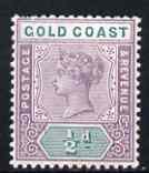 Gold Coast 1898-1902 QV CA 1/2d very fine mounted mint, SG 26, stamps on , stamps on  stamps on , stamps on  stamps on  qv , stamps on  stamps on 