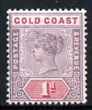 Gold Coast 1898-1902 QV CA 1d very fine mounted mint, SG 27, stamps on , stamps on  qv , stamps on 