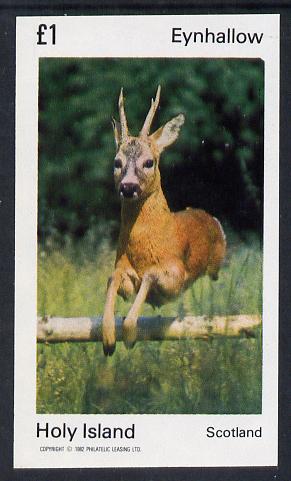 Eynhallow 1982 Deer imperf souvenir sheet (Â£1 value) unmounted mint, stamps on , stamps on  stamps on animals    deer