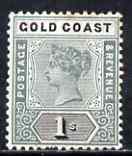 Gold Coast 1898-1902 QV CA 1s fine mounted mint, SG31, stamps on , stamps on  stamps on , stamps on  stamps on  qv , stamps on  stamps on 