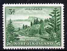 Norfolk Island 1959 Ball Bay 3d emerald unmounted mint, SG6a, stamps on 