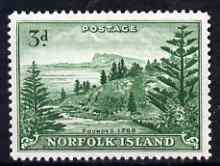 Norfolk Island 1959 Ball Bay 3d emerald unmounted mint, SG6a, stamps on , stamps on  stamps on norfolk island 1959 ball bay 3d emerald unmounted mint, stamps on  stamps on  sg6a