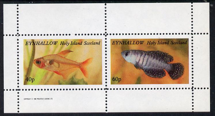 Eynhallow 1982 Tropical Fish perf  set of 2 values (40p & 60p) unmounted mint, stamps on , stamps on  stamps on fish     marine-life