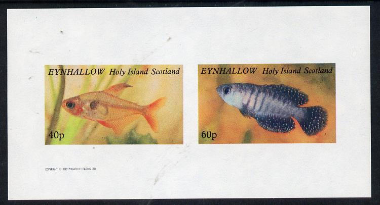 Eynhallow 1982 Tropical Fish imperf  set of 2 values (40p & 60p) unmounted mint, stamps on , stamps on  stamps on fish     marine-life