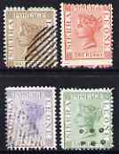 Sierra Leone litho forgeries (probably Spiro) 1/2d brown, 1d red, 1.5d violet & 1s green, 1d is unused, rest 'used', stamps on , stamps on  stamps on sierra leone litho forgeries (probably spiro) 1/2d brown, stamps on  stamps on  1d red, stamps on  stamps on  1.5d violet & 1s green, stamps on  stamps on  1d is unused, stamps on  stamps on  rest 'used'