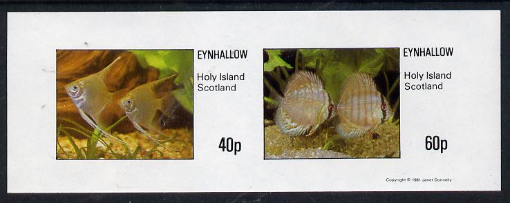 Eynhallow 1981 Tropical Fish imperf  set of 2 values (40p & 60p) unmounted mint, stamps on , stamps on  stamps on fish     marine-life